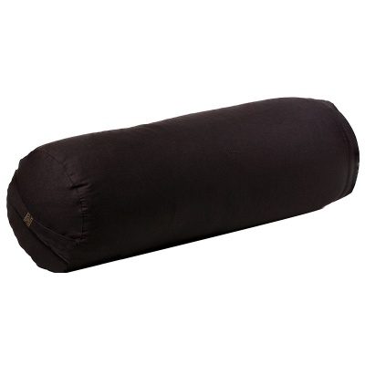 Yoga Bolster Bio katoen, 60x16cm zwart